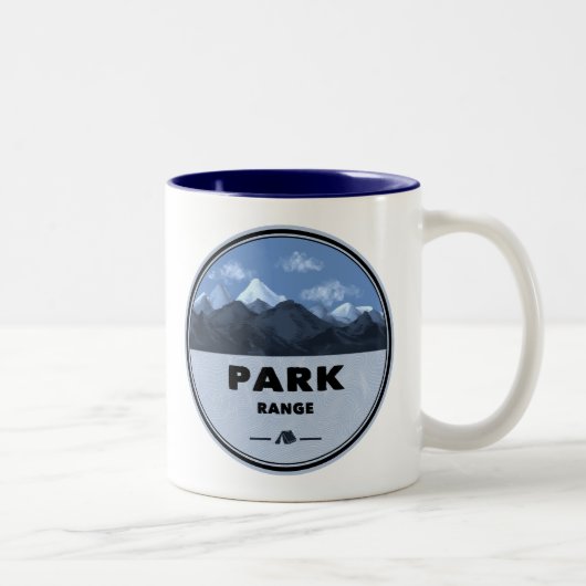 Park Range Colorado Camping Zweifarbige Tasse (Rechts)