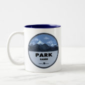 Park Range Colorado Camping Zweifarbige Tasse (Links)