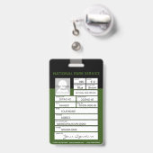 Park Ranger Abzeichen Ausweis (Back with Retractable)