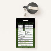 Park Ranger Abzeichen Ausweis (Rückseite mit Rechteck)