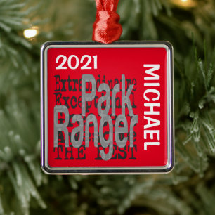 Park Ranger Extraordinaire CUSTOM Ornament Aus Metall