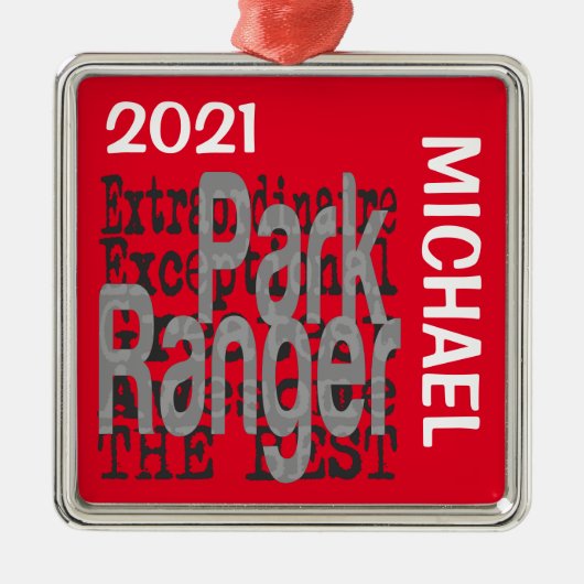 Park Ranger Extraordinaire CUSTOM Ornament Aus Metall (Vorne)