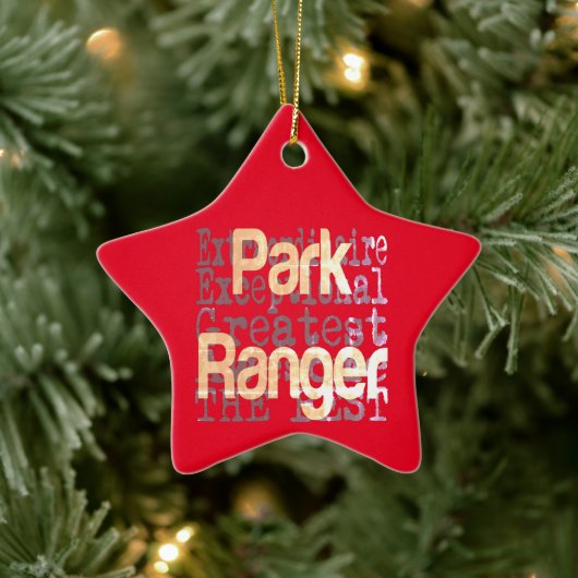 Park Ranger Extraordinaire Keramik Ornament (Baum)