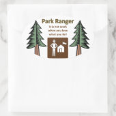 Park Ranger Ovaler Aufkleber (Tasche)