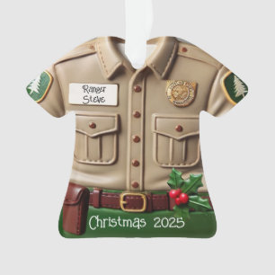 Park Ranger Shirt Personalisierte Weihnachtsfeier Ornament