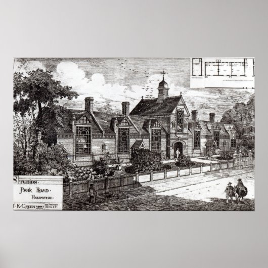 Park Road, Hampstead, von "The Gebäude News" Poster (Vorne)