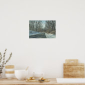 Park Road in Winterposter Poster (Küche)