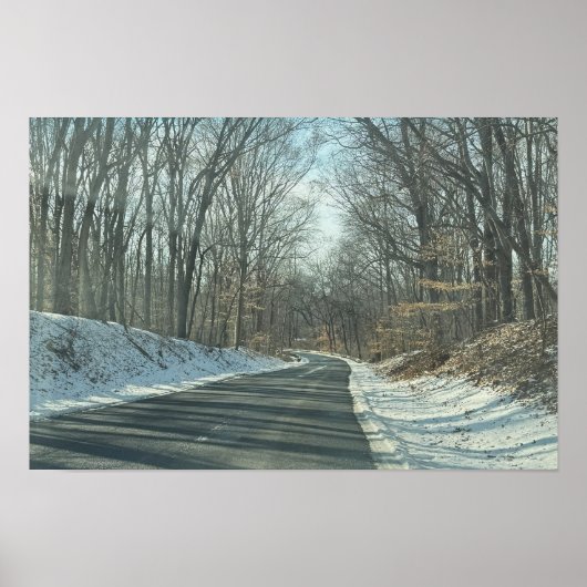 Park Road in Winterposter Poster (Vorne)