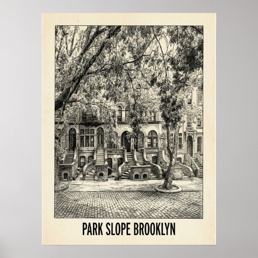 Park Slope Brooklyn New York Poster (Vorne)