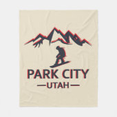 Park Stadt Utah Snowboarden Fleecedecke (Vorderseite)