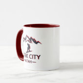 Park Stadt Utah Snowboarden Tasse (Vorderseite Links)