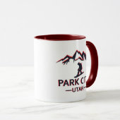 Park Stadt Utah Snowboarden Tasse (VorderseiteRechts)