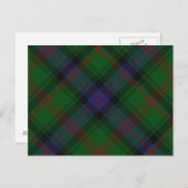Park tartan grün kariert postkarte (Vorne/Hinten)