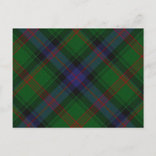 Park tartan grün kariert postkarte (Vorderseite)