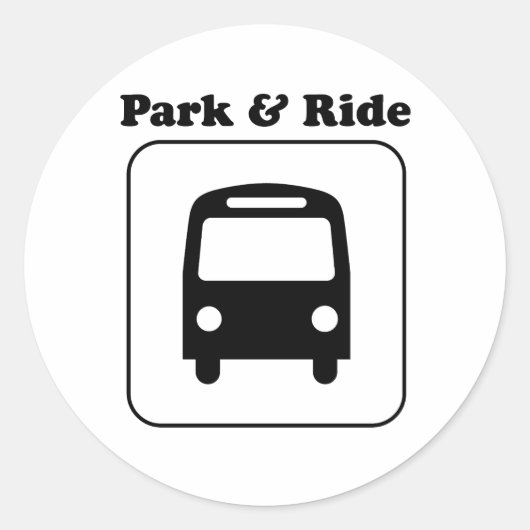 Park und Reiten Runder Aufkleber (Vorderseite)
