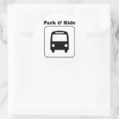 Park und Reiten Runder Aufkleber (Tasche)