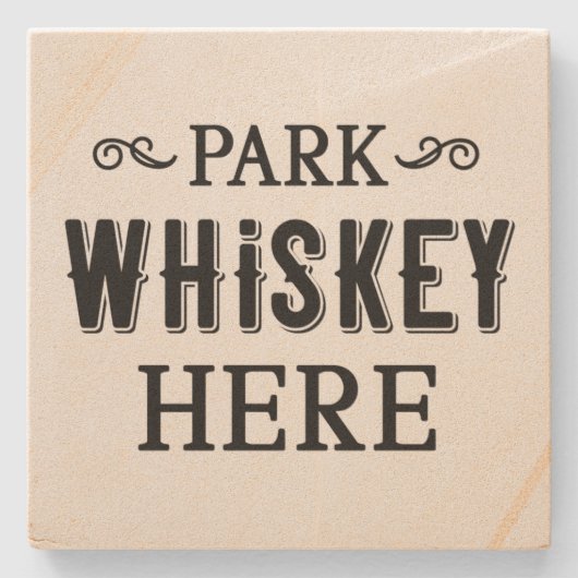 Park Whiskey Hier - Stone Untersetzer (Vorderseite)