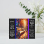 Parkbank mit Psalmen Kapitel 91 Postkarte (Stehend Vorderseite)