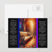 Parkbank mit Psalmen Kapitel 91 Postkarte (Vorne/Hinten)