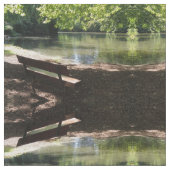 Parkbank, Spiegelmuster, Stoff (Nahaufnahme)