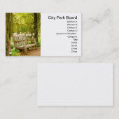 Parkbank Visitenkarte (Vorne/Hinten)