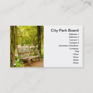 Parkbank Visitenkarte