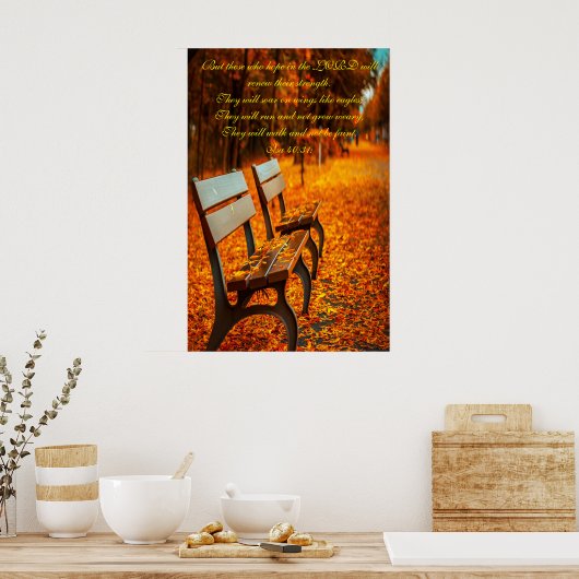 Parkbänke aus Holz hoffen im LORD Poster (Küche)