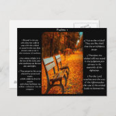 Parkbänke mit Psalmen Kapitel 1 Postkarte (Vorne/Hinten)