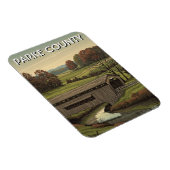 Parked County Indiana Gedeckte Brücke Magnet (Rechte Seite)