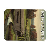 Parked County Indiana Gedeckte Brücke Magnet (Horizontal)