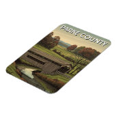 Parked County Indiana Gedeckte Brücke Magnet (Linke Seite)