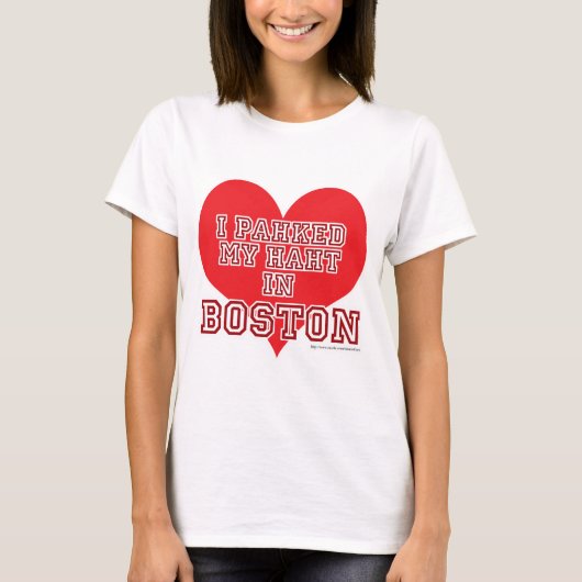Parked Heart in Boston lustiger Slogan T-Shirt (Vorderseite)