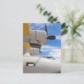 Parked PBY Props und ein blauer Himmel Postkarte (Stehend Vorderseite)