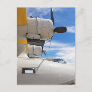 Parked PBY Props und ein blauer Himmel Postkarte