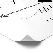 Parken Auf diese Weise Elegantes Skriptrichtzeiche Poster (Ecke)