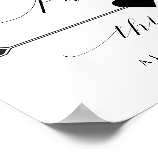 Parken auf diesem Weg Skript Richtungszeichen Pfei Poster (Ecke)