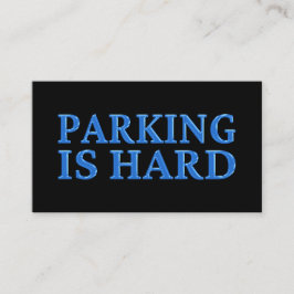 Parken ist schlecht Parken blau Visitenkarte