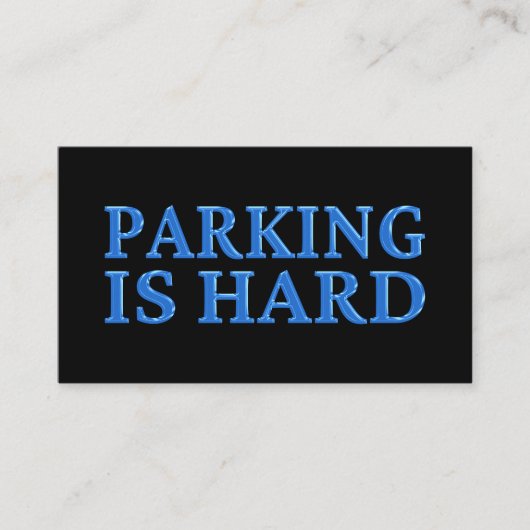 Parken ist schlecht Parken blau Visitenkarte (Vorderseite)