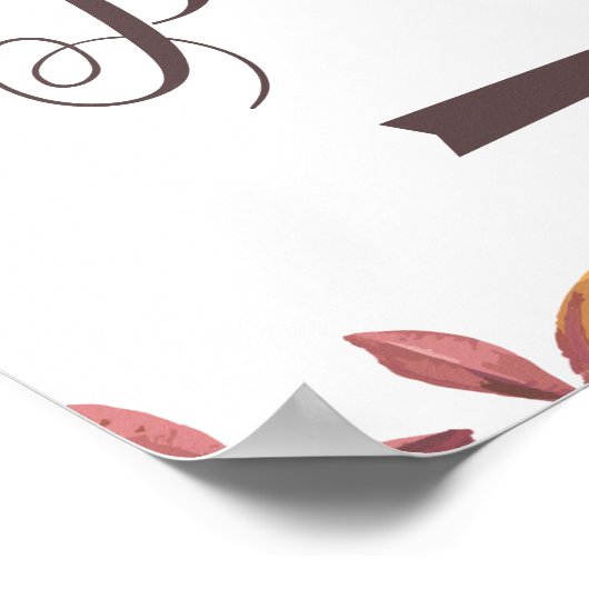 Parken nach rechts Schild Rustikale Herbsthochzeit (Ecke)