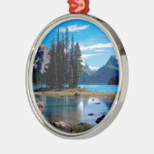 Parken Sie den Natur-Jaspis Alberta Kanada Silbernes Ornament (Links)