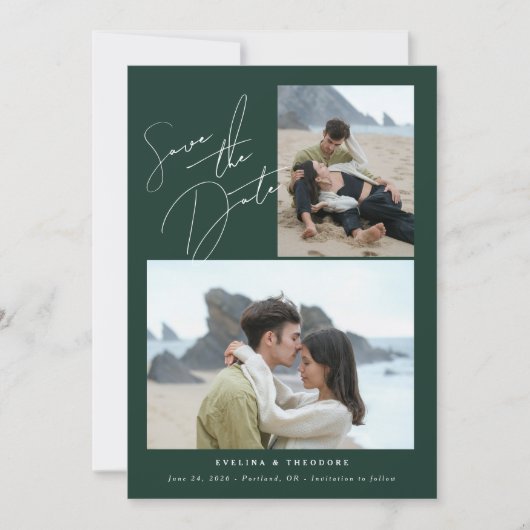 Parker 2 Foto Wedding Save the Date (Vorderseite)