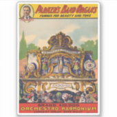 Parker Band Organs, berühmt für Schönheit und Ton Aufkleber (Vorderseite)