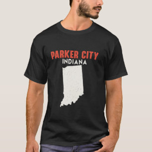 Parker City Indiana USA Staat Amerika Reisen Indie T-Shirt
