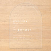 Parker Clear Arch Wedding Einladung (Vorderseite)