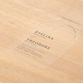 Parker Clear Arch Wedding Einladung (Ablage )