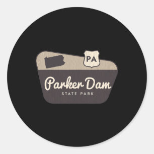 Parker Dam State Park Pennsylvania Willkommensschi Runder Aufkleber