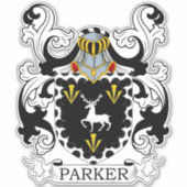 Parker Familienwappen Aufkleber (Vorderseite)