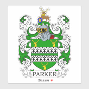 Parker Familienwappen Aufkleber