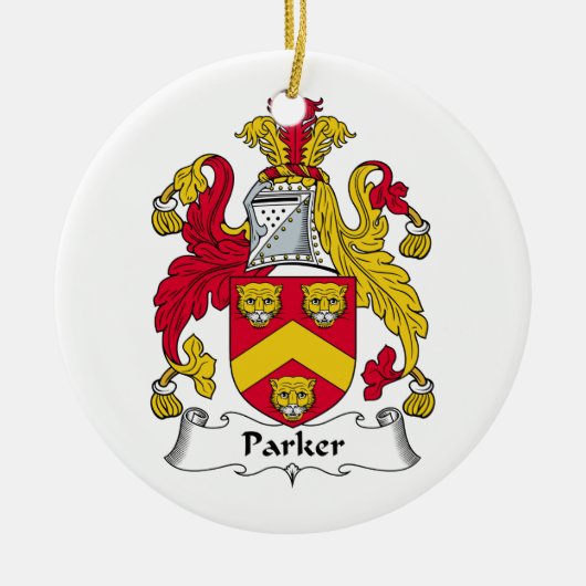 Parker Familienwappen Keramik Ornament (Vorne)