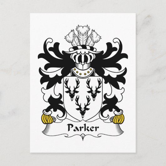 Parker Familienwappen Postkarte (Vorderseite)